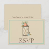Lovely Tropical Response RSVP Kaartje (Voorkant / Achterkant)