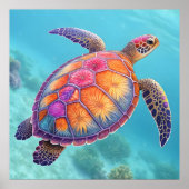 Lovely Turtle Poster (Voorkant)