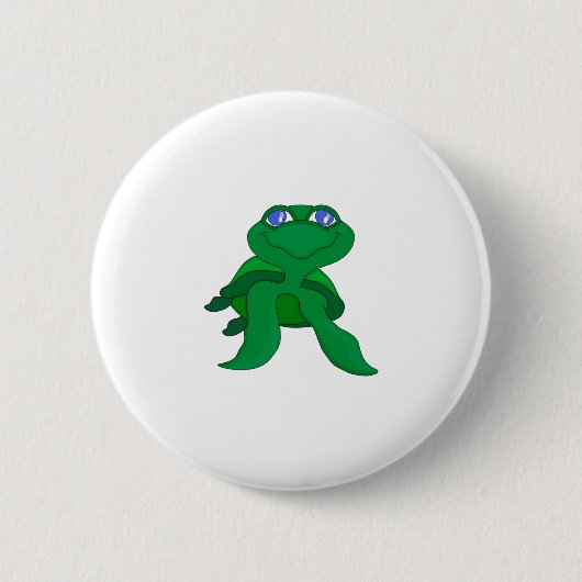 Lovely Turtle Ronde Button 5,7 Cm (Voorkant)