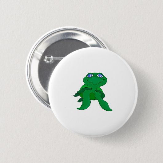 Lovely Turtle Ronde Button 5,7 Cm (Voorkant /achterkant)