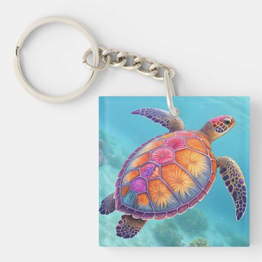 Lovely Turtle Sleutelhanger (Voorkant)