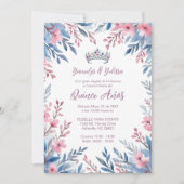 Lovely Twins Botanical Frame Tiara Spanish Photo  Kaart (Voorkant)