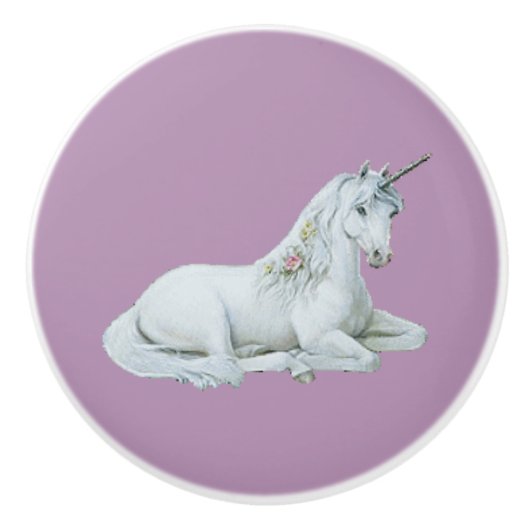 Lovely Unicorn Keramische Knop (Voorkant)