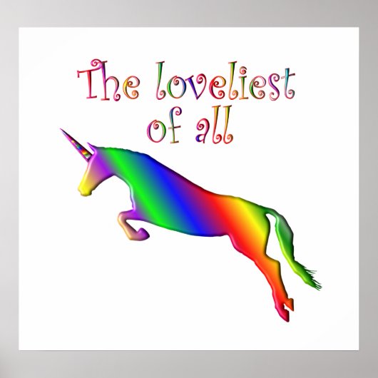 Lovely Unicorn Poster (Voorkant)