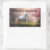 Lovely Unicorn Rectangular Sticker (Tas)