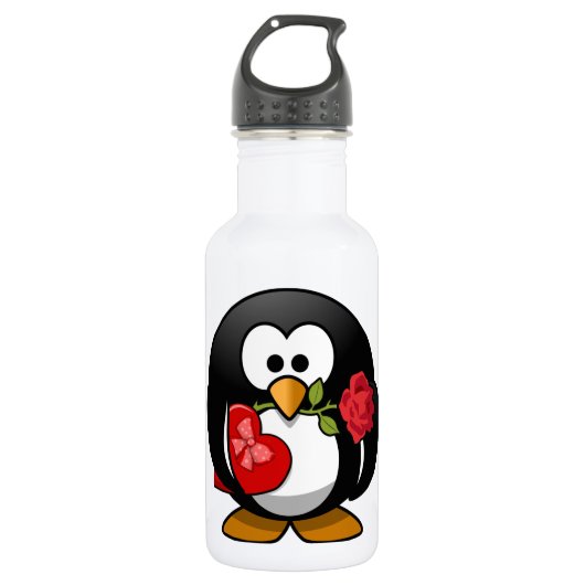 Lovely Valentijn Penguin Waterfles (Voorkant)