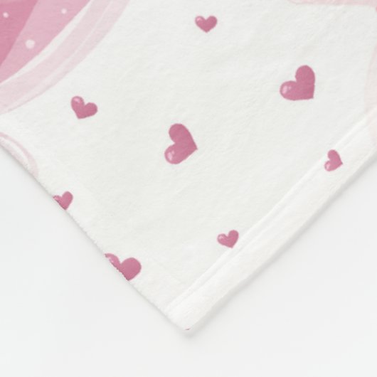 Lovely Valentijnsdag Design Theme Pattern Fleece Deken (Hoek)