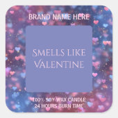 Lovely Valentine Candle Label Editable Design (Voorkant)