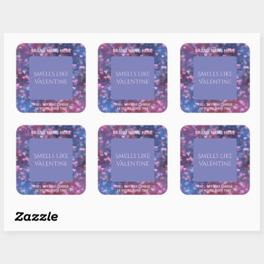 Lovely Valentine Candle Label Editable Design (Vel)