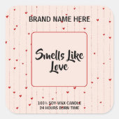 Lovely Valentine Candle Label With Editable Text  (Voorkant)