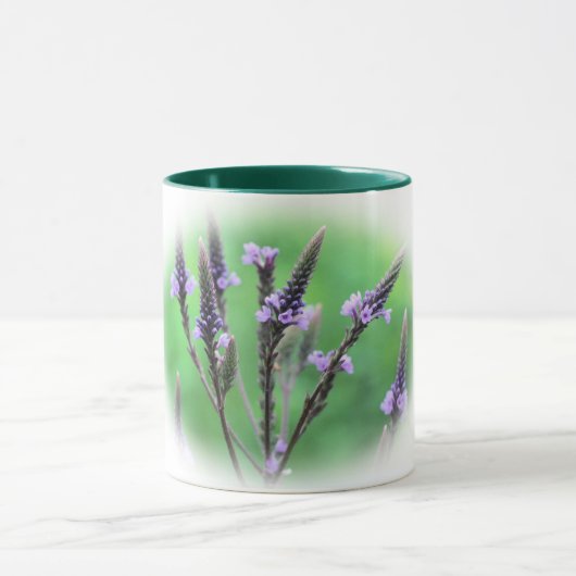 Lovely Vervain Flower Personalized Mok (Midden)