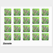 Lovely Vervain Wildflower Floral Vierkante Sticker (Vel)