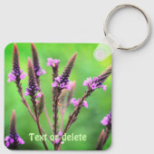 Lovely Vervain Wildflower Persoonlijk Sleutelhanger (Achterkant)