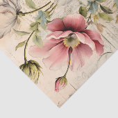 Lovely Vintage Inspired Botanical Flowers Tissuepapier (Detail)