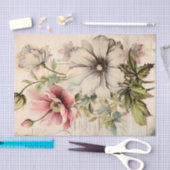 Lovely Vintage Inspired Botanical Flowers Tissuepapier (Craft)