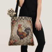 Lovely Vintage Rooster and Flowers Pattern Tote Bag (Dichtbij)