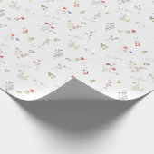 Lovely Watercolor Flower Wrapping Paper Cadeaupapier (Hoek)