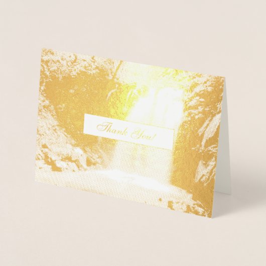 Lovely Waterfall Bedankt Folie Kaarten (Voorkant)