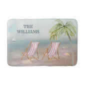 Lovely Waterverf Beach Scene Bath Mat (Voorkant)