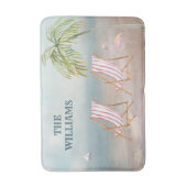 Lovely Waterverf Beach Scene Bath Mat (Voorkant Verticaal)