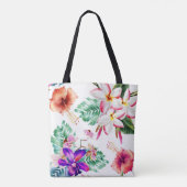 Lovely waterverf Floral Tote Bag (Achterkant)