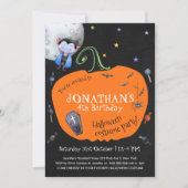 Lovely Waterverf Halloween Kinder Costume Party Kaart (Voorkant)