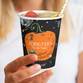 Lovely Waterverf Halloween Kinder Costume Party Papieren Bekers