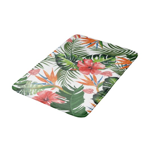 Lovely Waterverf Tropical Floral Greenery Pattern Badmat (Gekanteld)