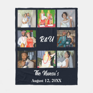 Lovely Wedding Collage Fleece Deken