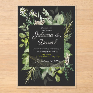 lovely wedding invitation acryl uitnodigingen