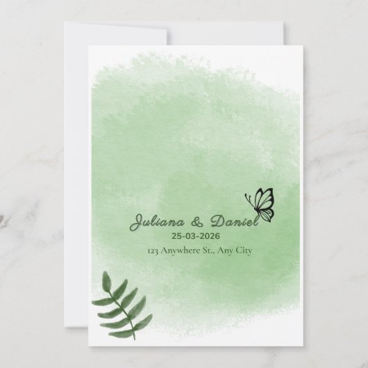 lovely wedding invitation kaart (Achterkant)