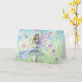 Lovely Whimsical Fairy Kaart beroemd gemaakt door (Gele Bloem)