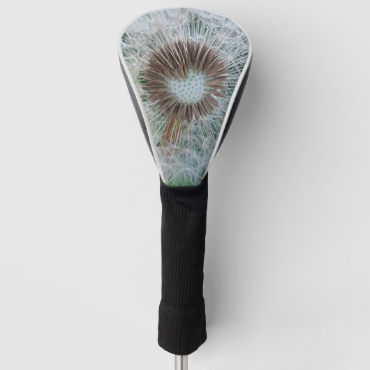 Lovely White Dandelion Golfheadcover (Voorkant)