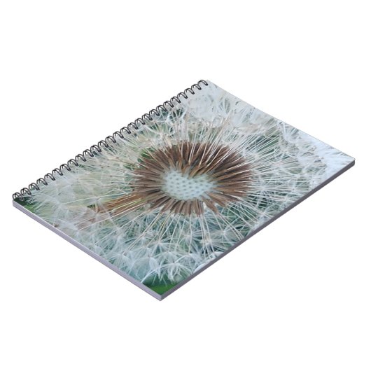 Lovely White Dandelion Notitieboek (Linkerzijde)