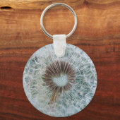 Lovely White Dandelion Sleutelhanger (Voorkant)