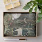 Lovely White Deer & Rabbit in the Forest Moonlight Tissuepapier (Geschenk)