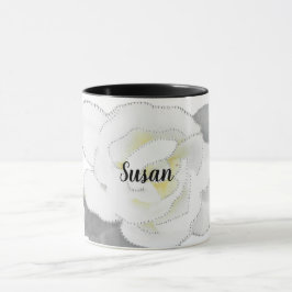 Lovely White Gardenia Flower on White Mok