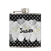 Lovely White Gardenia Flowers on Black and White Heupfles (Voorkant)