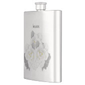 Lovely White Gardenia Flowers on Silver Flacon (Links)