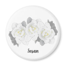 Lovely White Gardenia Flowers on White