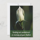 Lovely White Rosebud wenskaart Notitiekaartje (Voorkant)