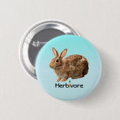Lovely Wild Herbivore Bunny Rabbit Blue Ronde Button 5,7 Cm (Voorkant /achterkant)