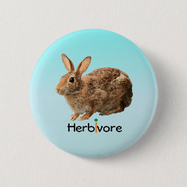 Lovely Wild Herbivore Bunny Rabbit Blue Ronde Button 5,7 Cm