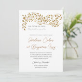 Lovely Willow Jwish Hebrew Wedding Invitation Kaart (Staand voorkant)