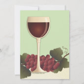 Lovely Wine & Grapes Bridal Shower Invitation Kaart (Achterkant)