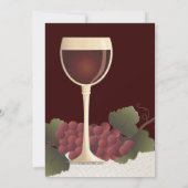Lovely Wine & Grapes Bridal Shower Invitation Kaart (Achterkant)