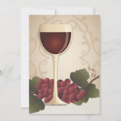 Lovely Wine & Grapes Bridal Shower Invitation Kaart (Achterkant)