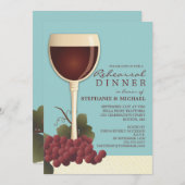 Lovely Wine & Grapes Rehearsal Dinner Invitation Kaart (Voorkant / Achterkant)