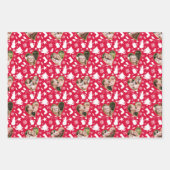 Lovely Winter Pattern Photo Collage Kerstmis Inpakpapier Vel (Voorkant)