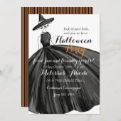 Lovely Witch Halloween Uitnodiging (Voorkant / Achterkant)